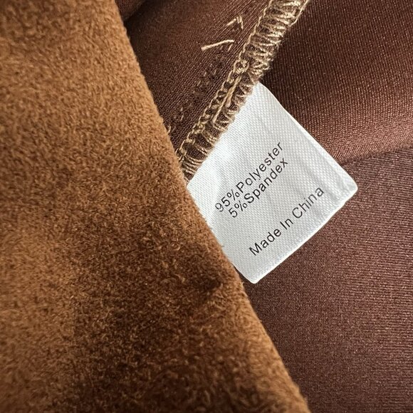 TUCKERNUCK Ashford Pants‎ Brown Faux Suede High Rise Kick Flare Crop Size XXL - Picture 10 of 13